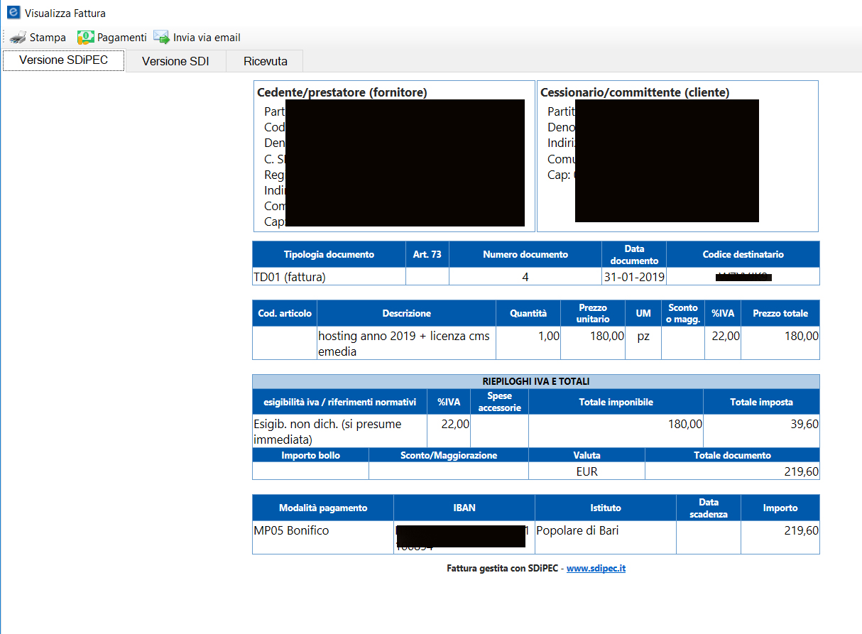 visualizzatore fattura xml