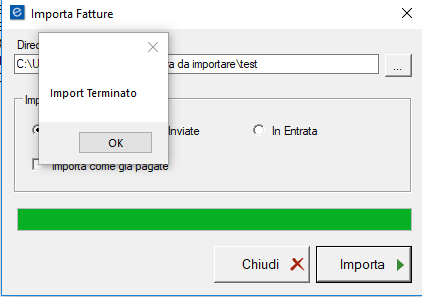 importazione delle fatture da visualizzare