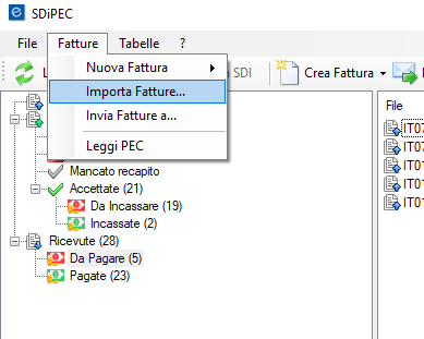 importare le fatture elettroniche nel visualizzatore